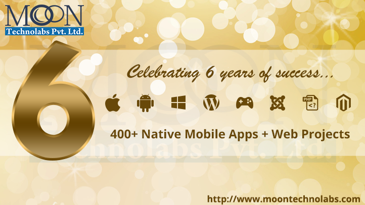 Moon Technolabs Completed 6 Star Studded Years in Mobile App Development