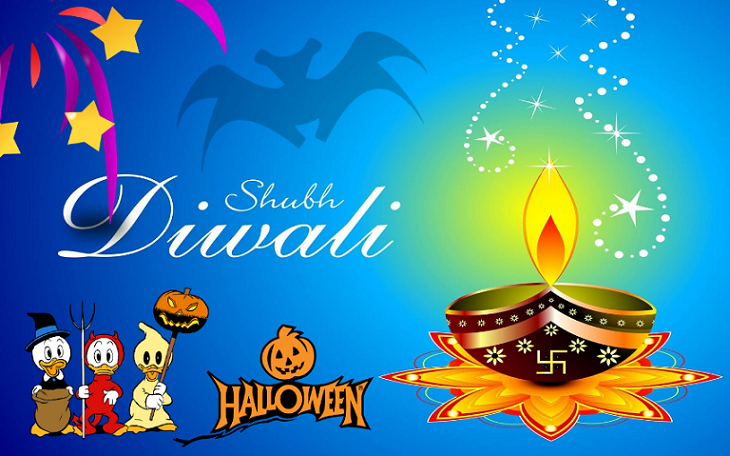 Celebrate Halloween And Diwali